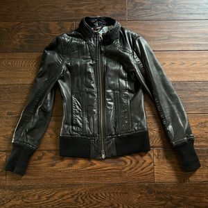 Women’s MACKAGE for Aritzia Black Leather Jacket S